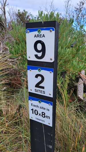 Black River Campsite Peggs Beach Campground sign