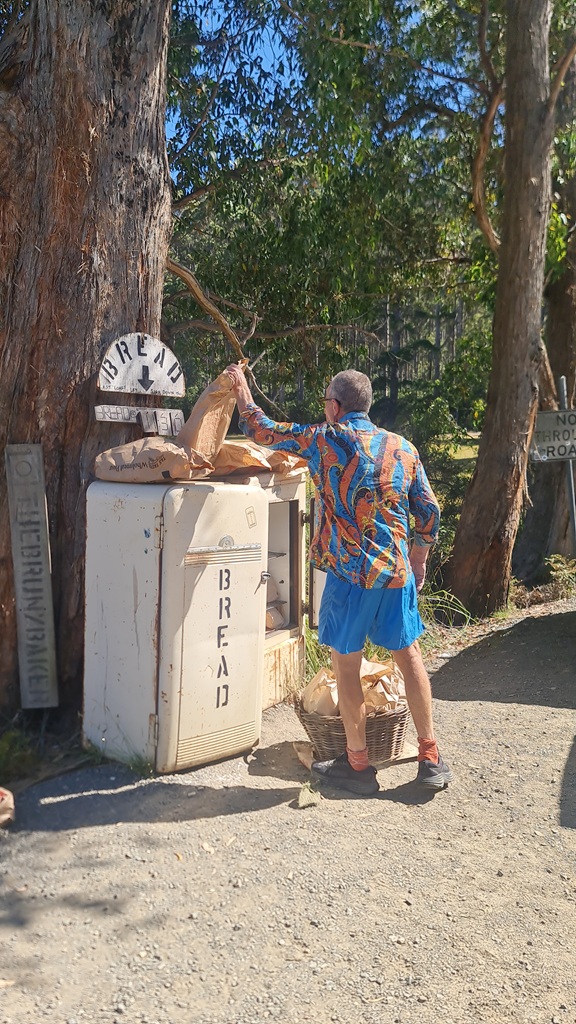 A local baker restocking the famous Bruny Island