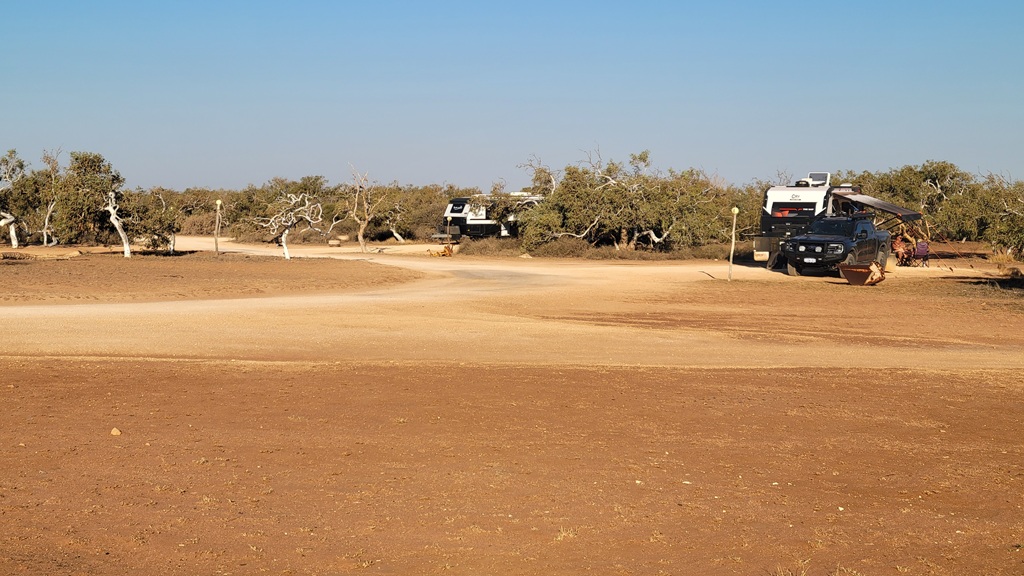 Shows the Warroora Station campground