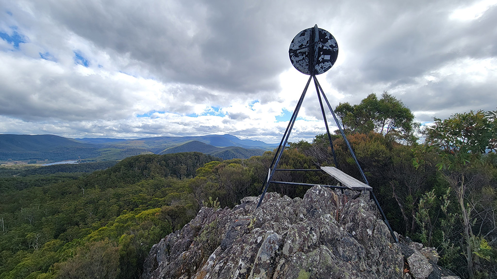 Looking towards Lake Gairdner from Bell Mountain summit, a scenic stop on the drive to the West Coast Tasmanian wilderness