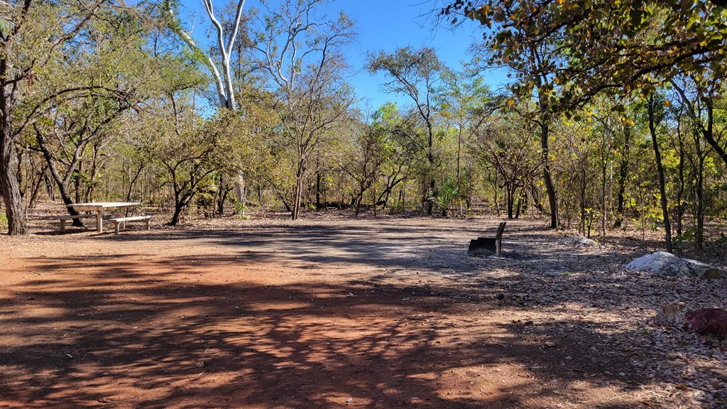 The layout of Lorrngurl Campground in Flora Nature Park